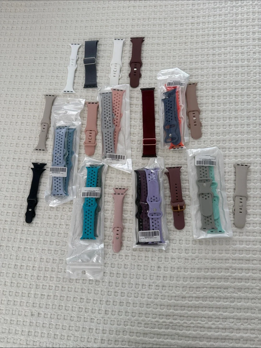 New bundle of 27 Assorted Silicone and Sport Apple Watch Bands - Multiple Colors